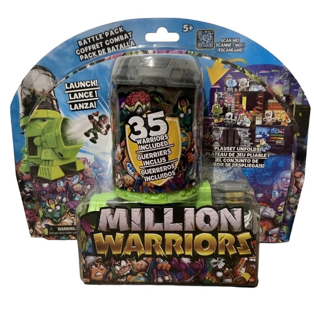Million Warriors Battle Pack 35 Mini Fighter Launcher Unfolding Battle Scene NIP